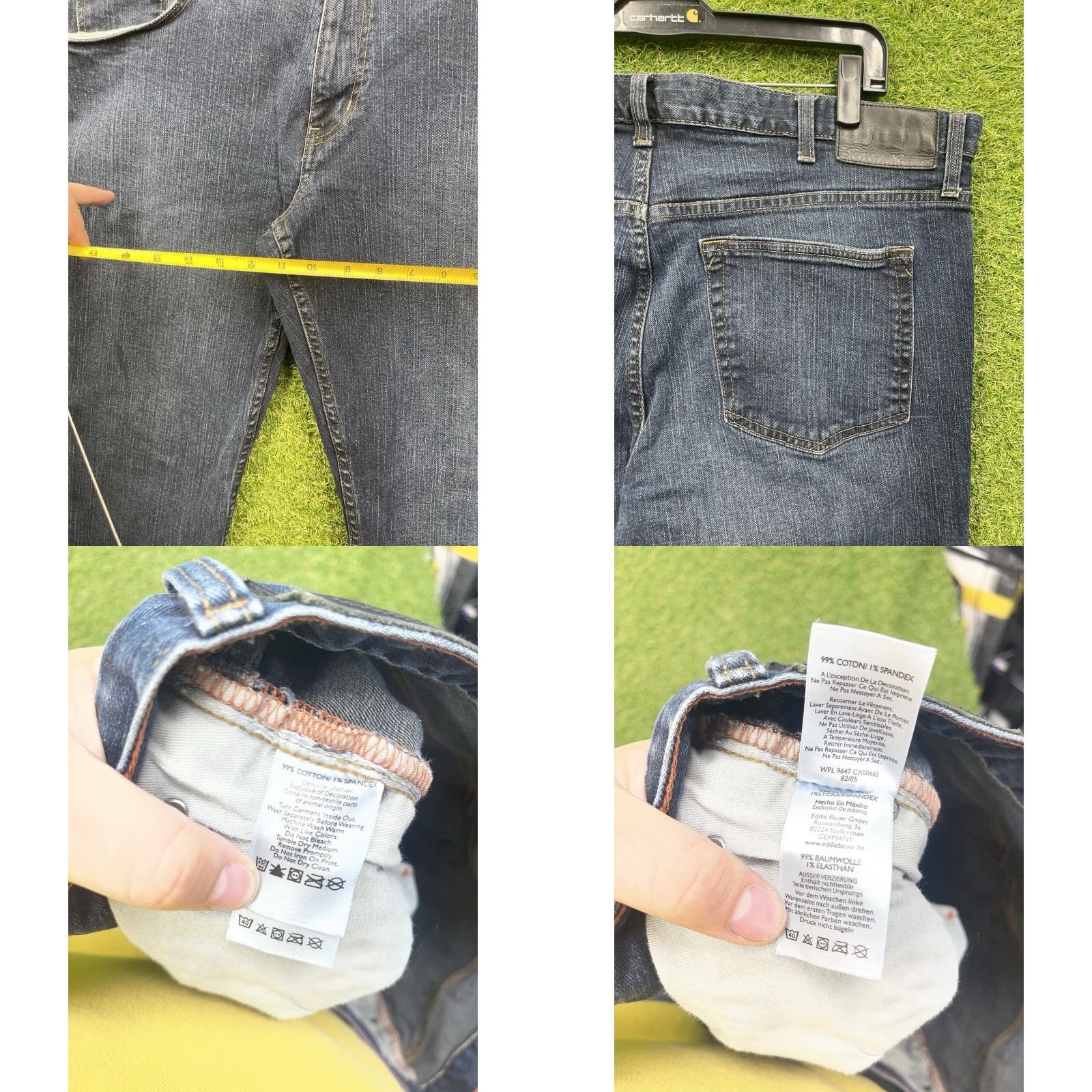 Eddie Bauer Eddie Bauer Jeans Mens 40x32 Straight Blue Denim 5-Pocket Stretch Regular Fit Inseam 32"} Size US 40 / EU 56 - 8 Thumbnail