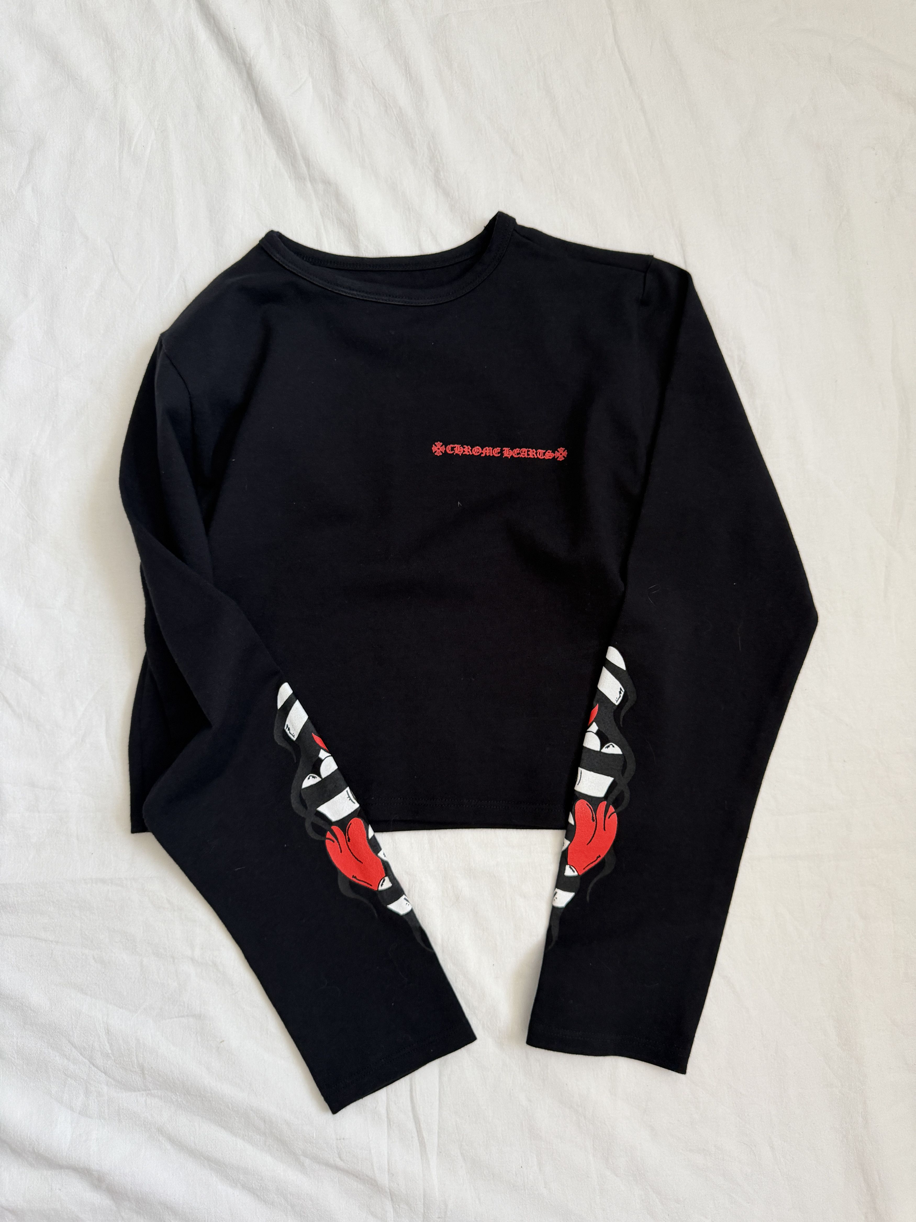 Chrome Hearts Matty boy heart crop long sleeve tshirt Size M / US 6-8 / IT 42-44 - 1 Thumbnail