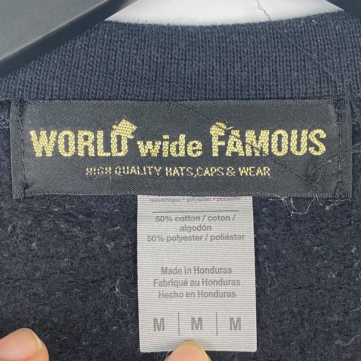 Vintage Vintage World Wide Famous Printed Crewneck Sweatshirt Black Size US M / EU 48-50 / 2 - 6 Thumbnail