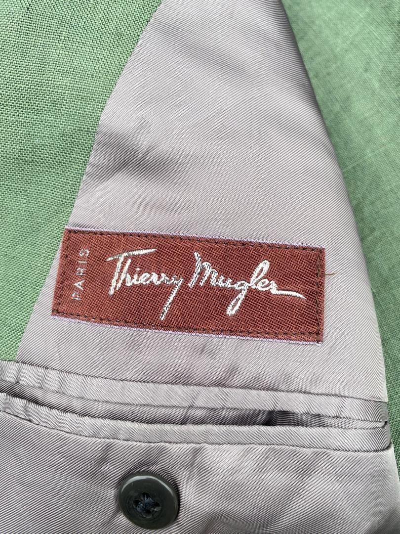 Thierry Mugler Rare Vintage 90s Thierry Mugler Green blazer Size 54R - 11 Thumbnail