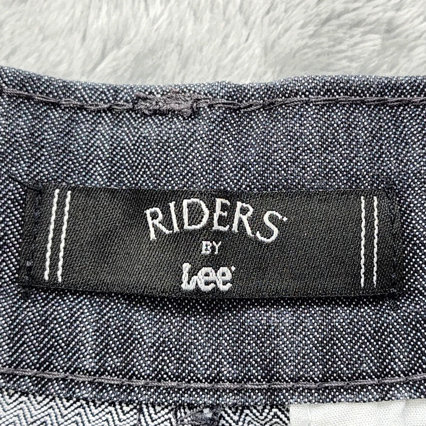 Vintage Lee Riders Pants Womens 10P PETITES Gray Herringbone Twill Mid ...