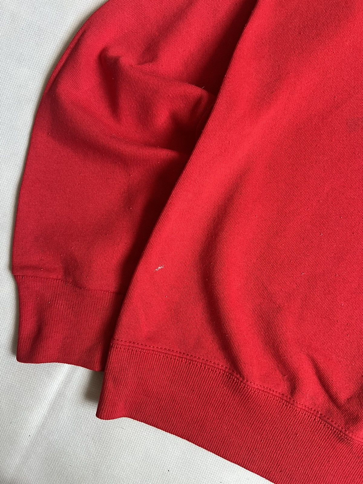 Nike Vintage 80's Nike Swoosh Red Crewneck Size US L / EU 52-54 / 3 - 6 Thumbnail