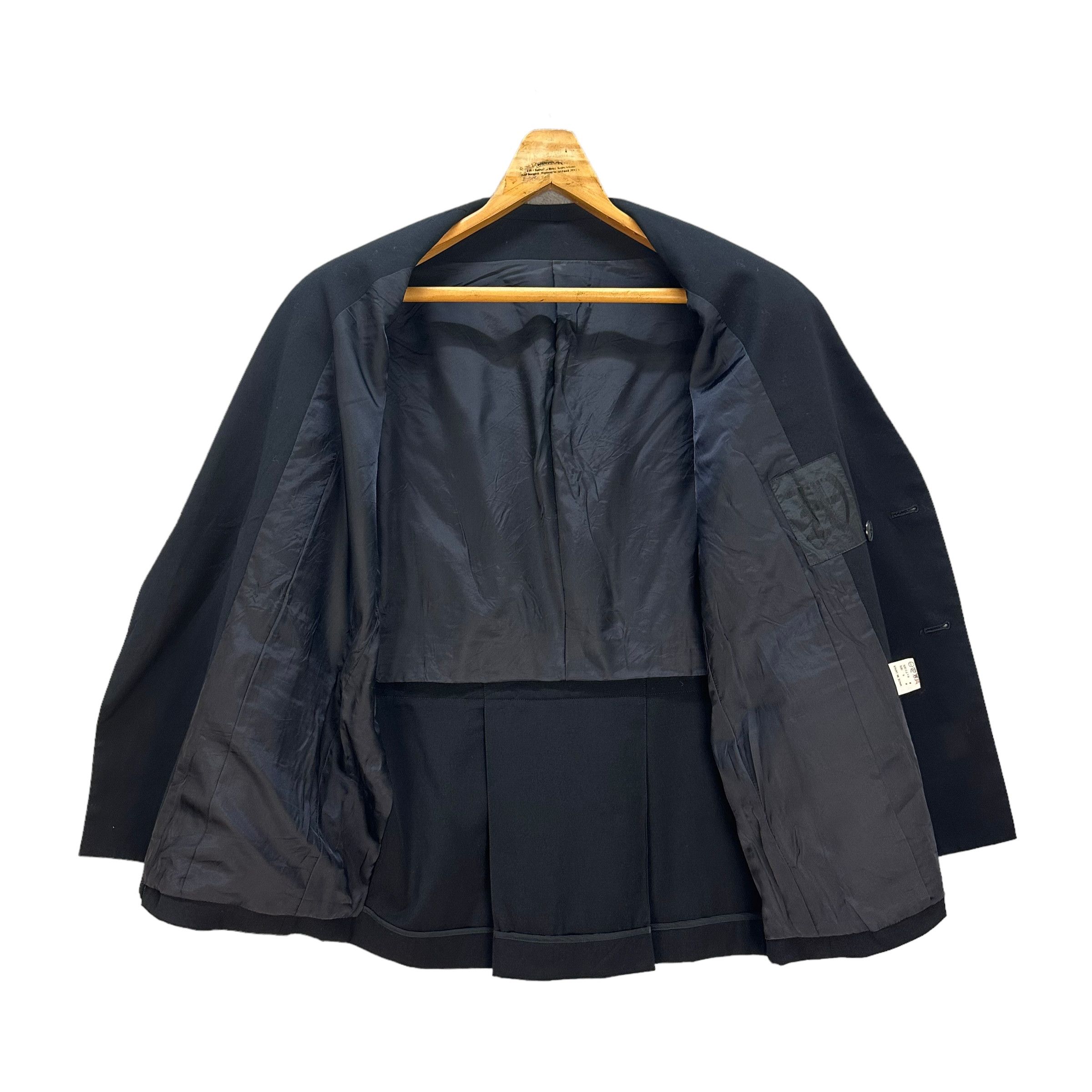 Yohji Yamamoto WORKSHOP DOUBLE BREASTED COLLARLESS JACKET #8716-022 Size US M / EU 48-50 / 2 - 12 Thumbnail