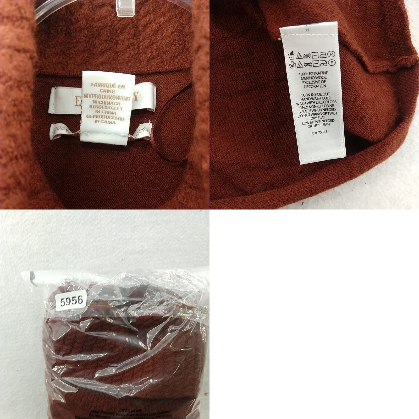 Ellen Tracy Ellen Tracy Womens Sweater M Brown Turtle Neck Wool Vintage Y2K Size M / US 6-8 / IT 42-44 - 8 Thumbnail