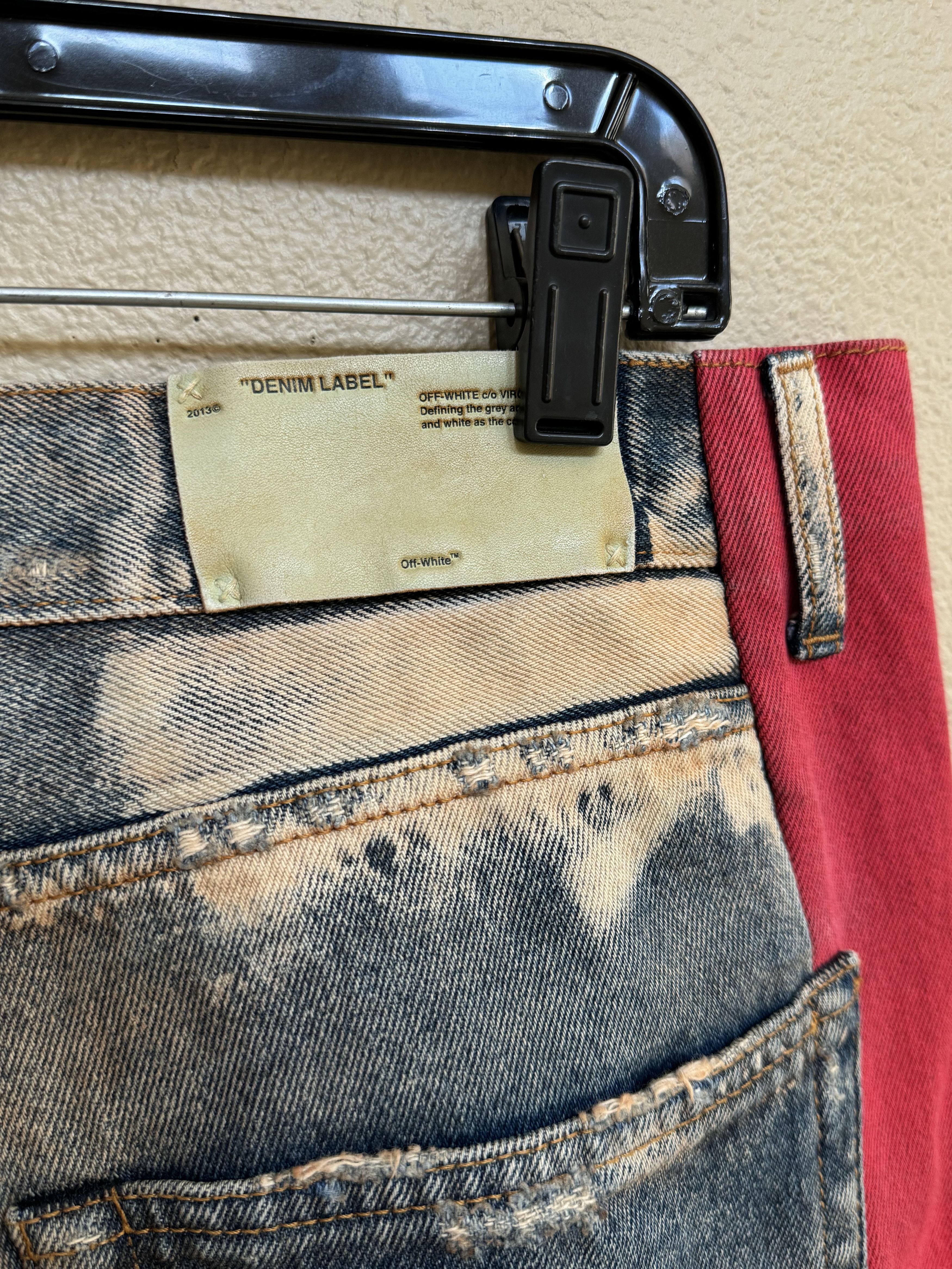 Off-White Off-White Red Stripe Multicolor Denim Jeans Size 36 Size US 36 / EU 52 - 8 Thumbnail