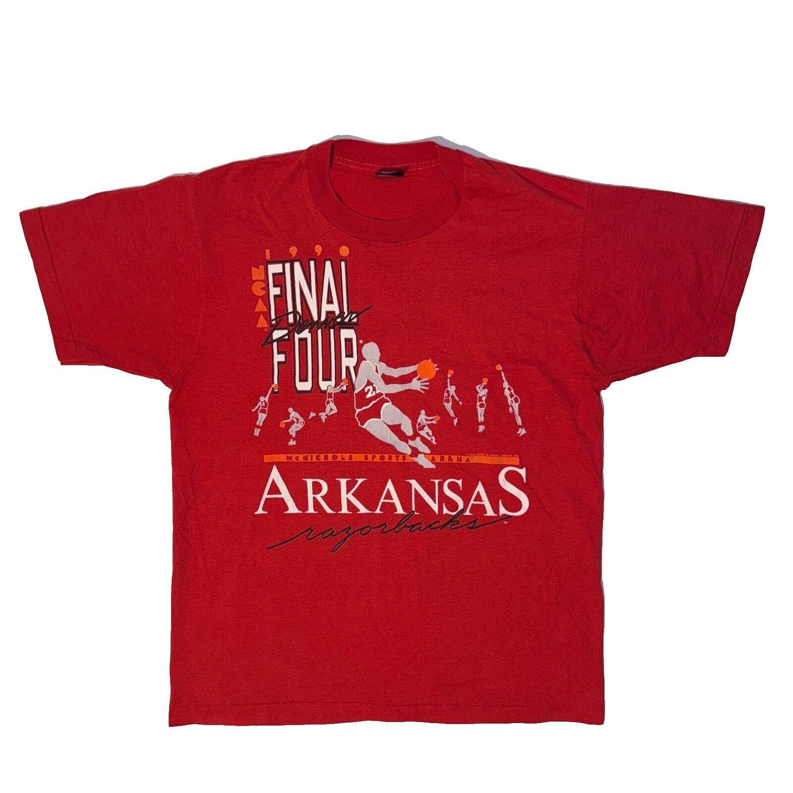 Other Vintage 1990 NCAA Arkansas Razorbacks Basketball Single Stit Size US XL / EU 56 / 4 - 1 Thumbnail
