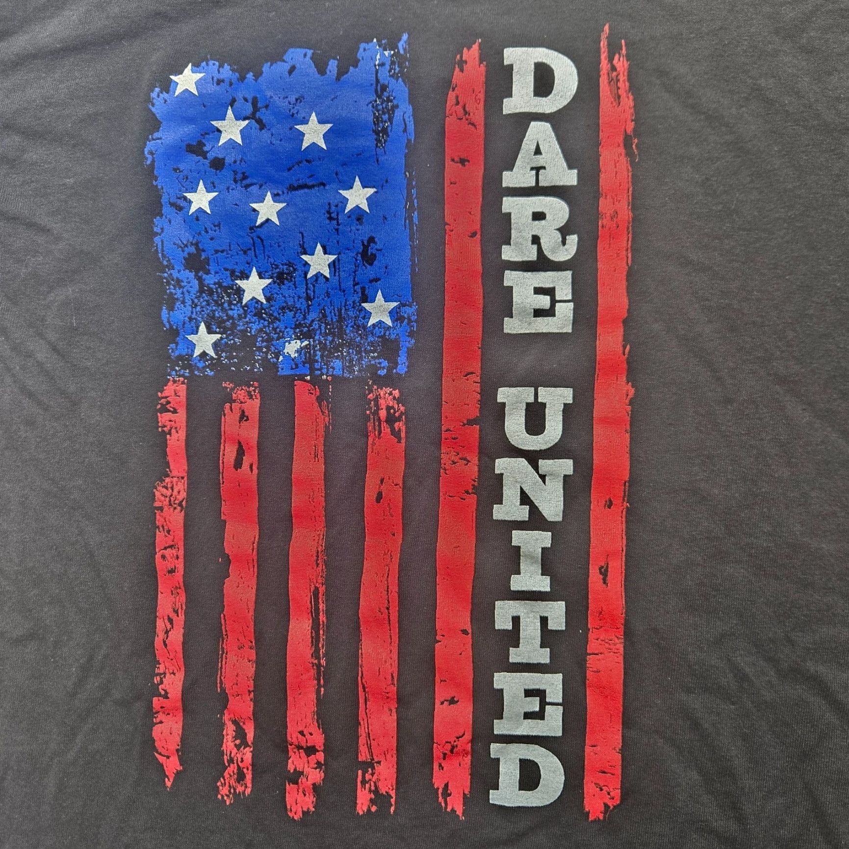 Fruit Of The Loom DARE United USA America Flag Tee Shirt Short Sleeve Adult Men's M Medium Black Cotton Logo Vintage Fruit of the Loom Shirt Size US M / EU 48-50 / 2 - 2 Thumbnail