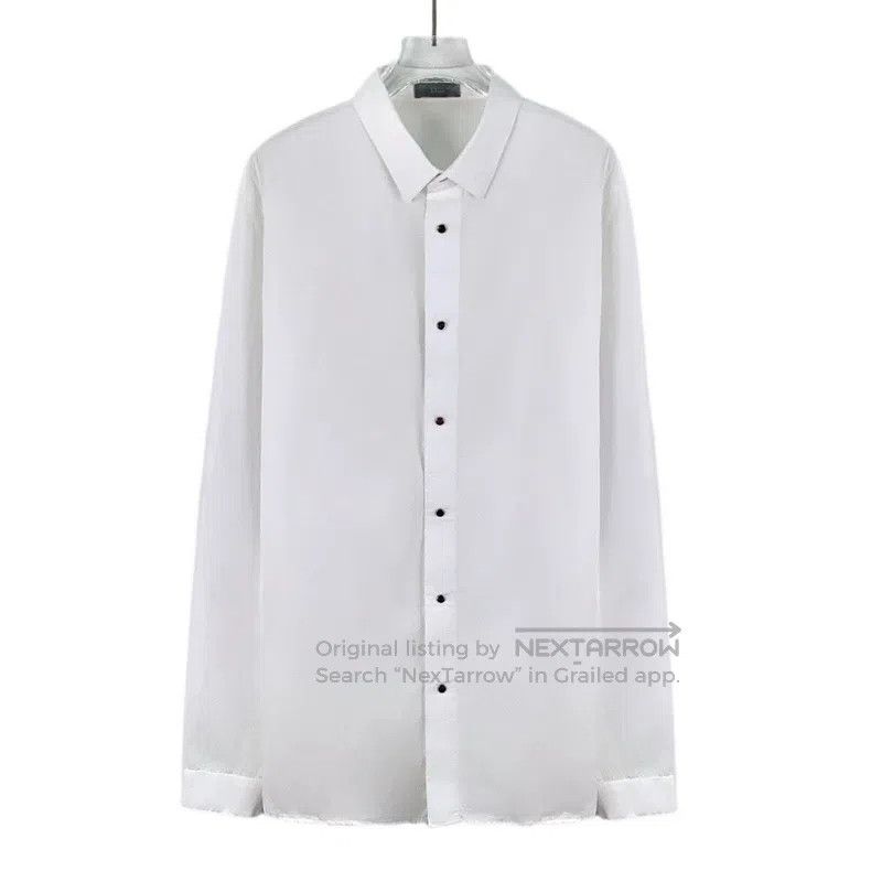 Dior Dior White cotton lapel single-breasted long-sleeved shirt Size US M / EU 48-50 / 2 - 1 Thumbnail