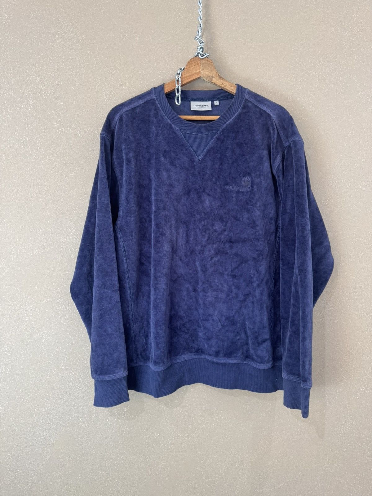 Carhartt Carhartt WIP United Script Sweat Velvet Velour Crewneck Size US L / EU 52-54 / 3 - 1 Thumbnail