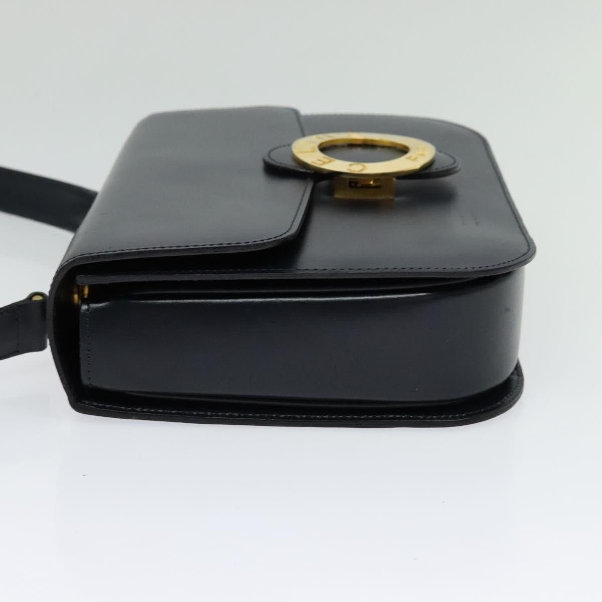 Celine CELINE Circle Shoulder Bag Leather Navy Gold Size ONE SIZE - 4 Thumbnail