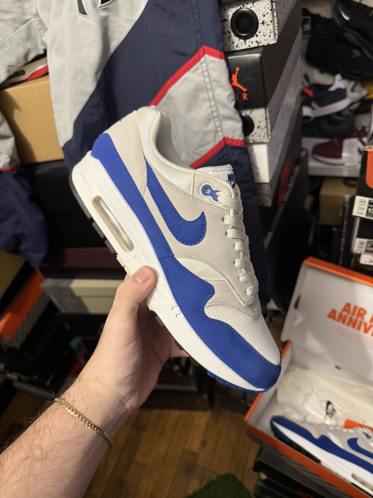 Nike Nike airmax 1 anniversary blue sz 10 Size US 10 / EU 43 - 1 Thumbnail