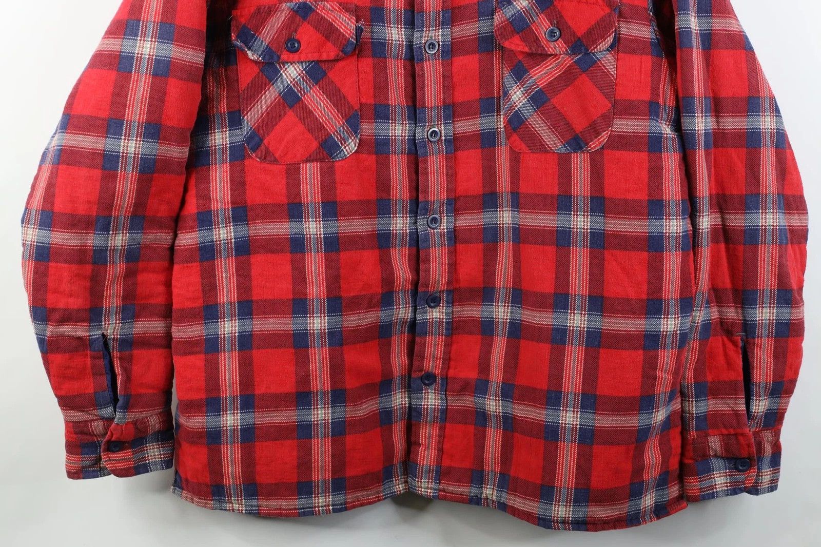 Vintage Vintage 70s Streetwear Flannel Shirt Jacket Jac Shirt Size US L / EU 52-54 / 3 - 3 Thumbnail