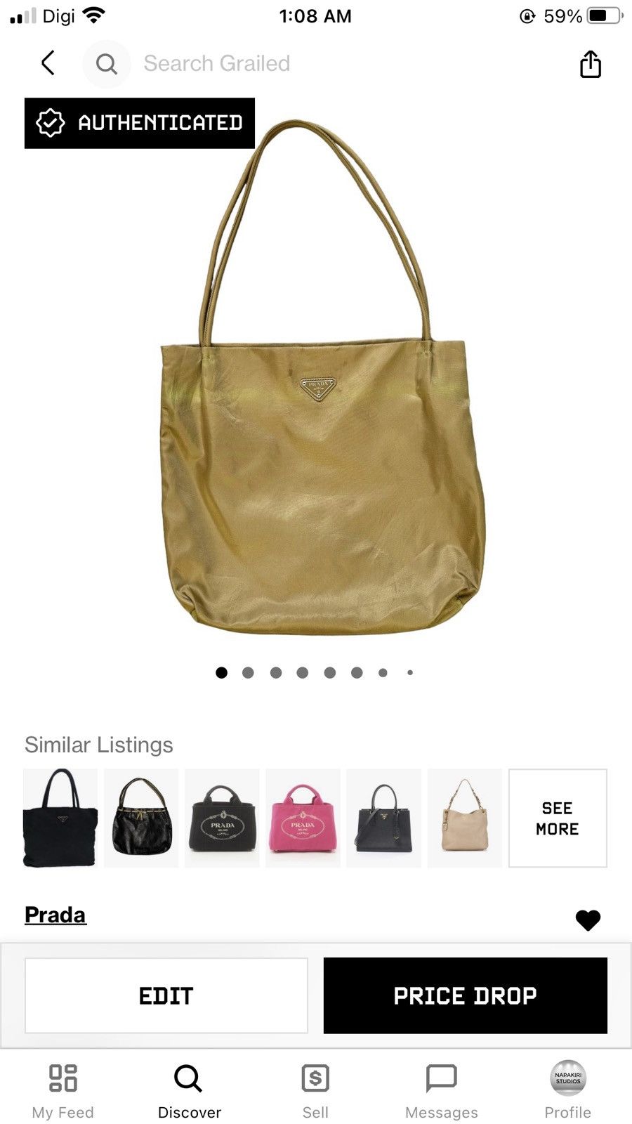Prada Prada Tote Bag #A-0600 Size ONE SIZE - 17 Thumbnail