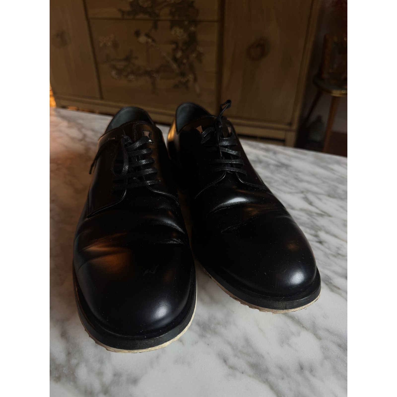 Kenzo Kenzo Men's Black Leather Lace-up Shoes Size US 10.5 / EU 43-44 - 1 Thumbnail
