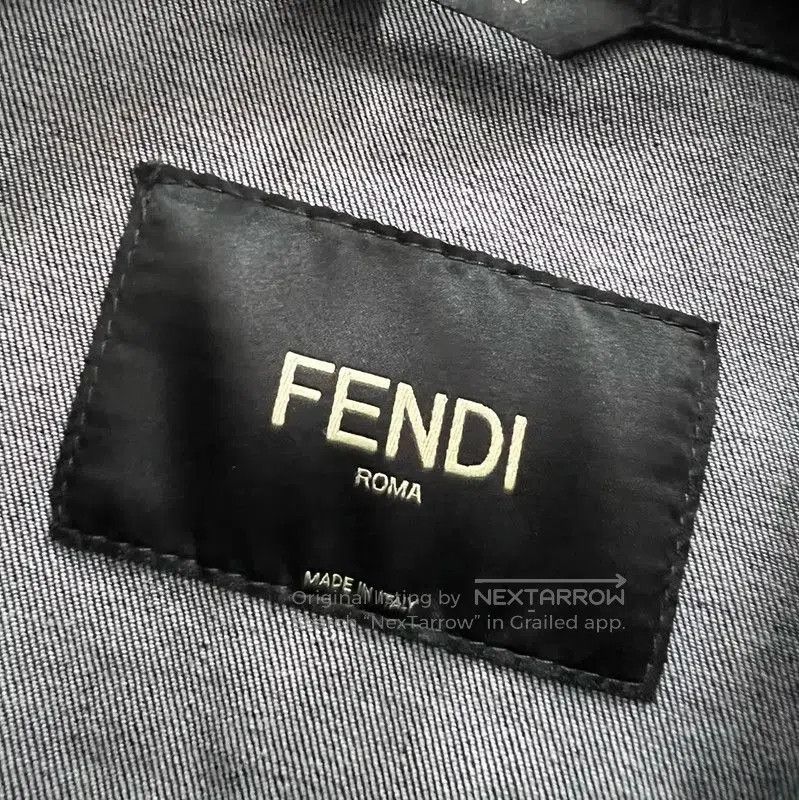 Fendi Fendi Blue Cotton Long Sleeve Casual Jacket . Size US M / EU 48-50 / 2 - 4 Thumbnail