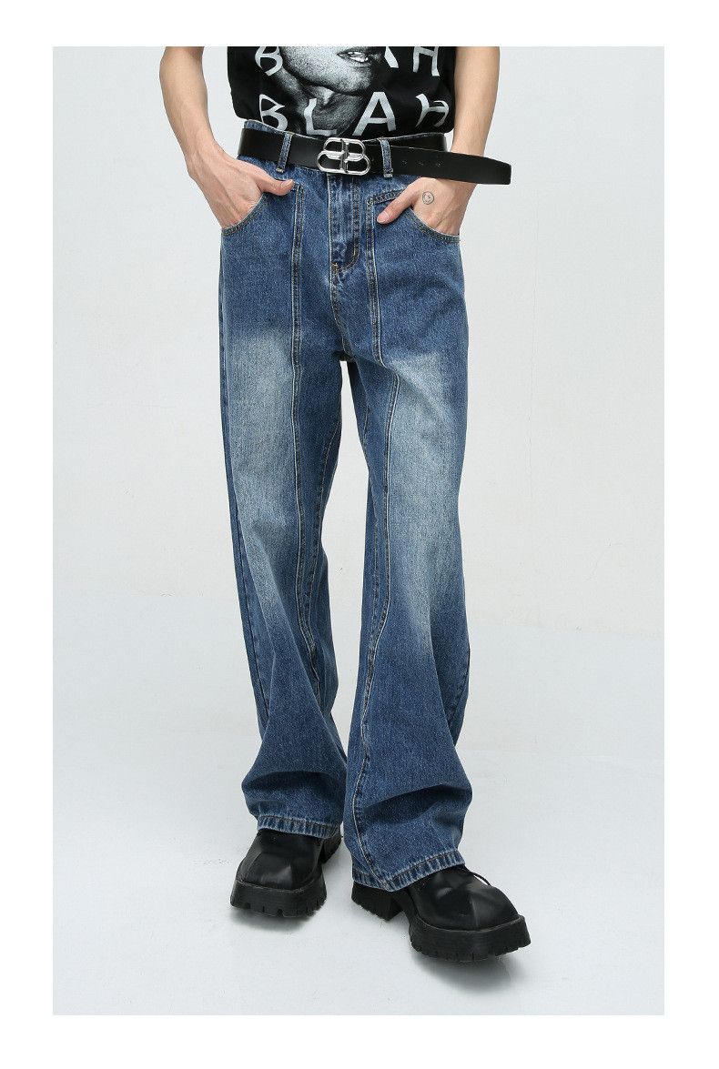 Japanese Brand × Jean Japanese retro split design straight jeans Size US 32 / EU 48 - 2 Thumbnail
