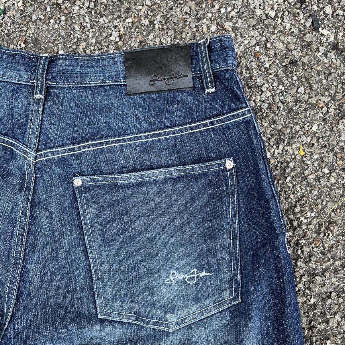 JNCO Jorts Sean John Y2K Skater Shorts Faded Washed Denim Size US 38 / EU 54 - 8 Thumbnail