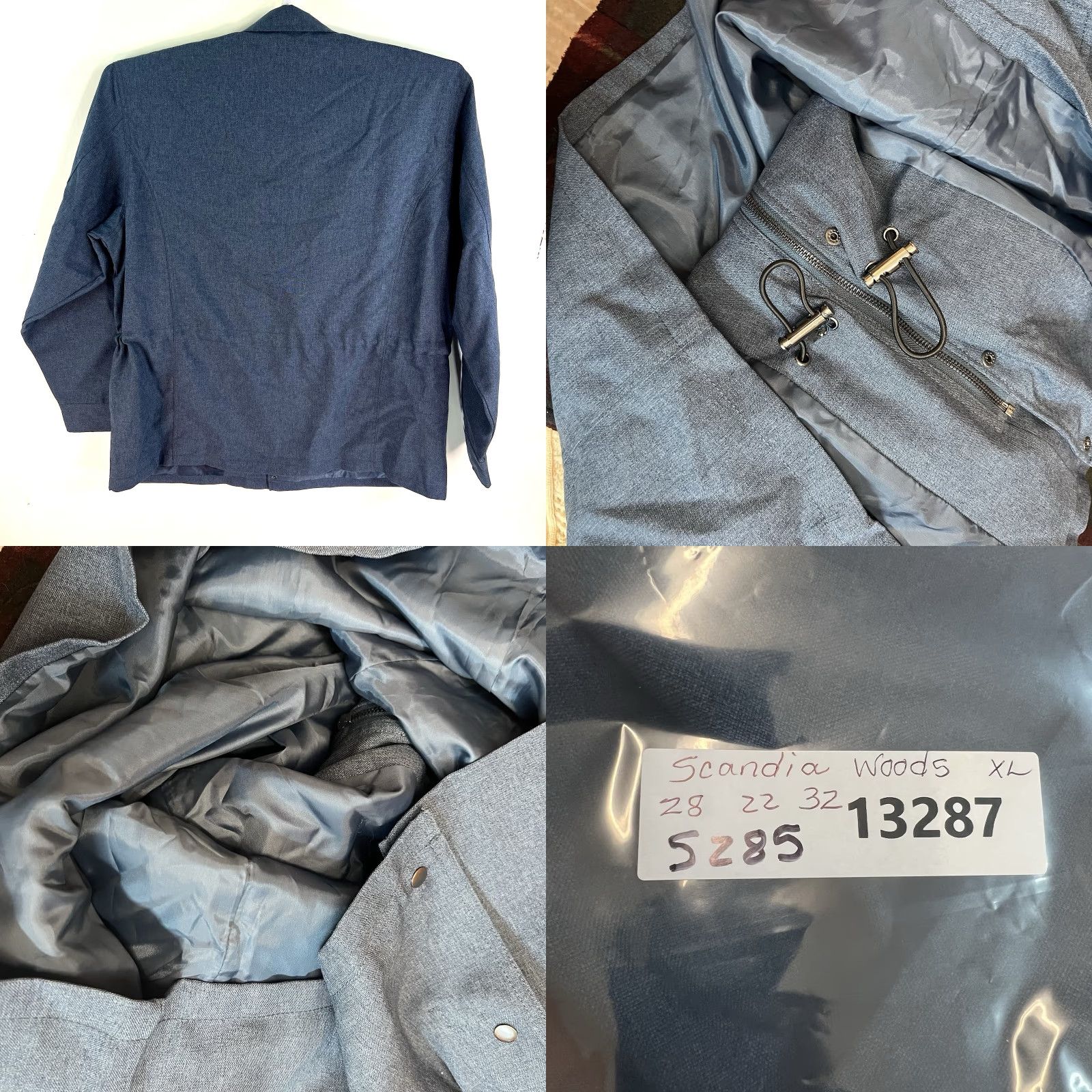 Vintage Scandia Woods Shirt Jacket Mens XL Blue Button Snap Military Jacket Casual, Travel, Hiking, Hunting, Walking Mens XL Blue Scandia Woods Shirt Jacket Size US XL / EU 56 / 4 - 8 Thumbnail