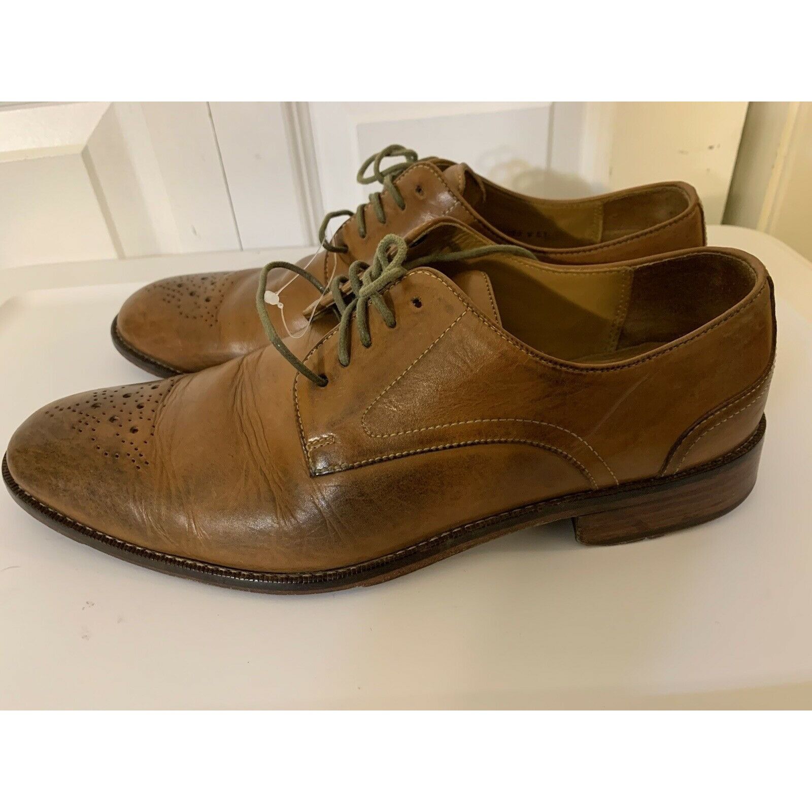 Joseph Abboud Joseph Abboud Oxfords Men’s Sz 9D Brown Leather Dress Shoes Size US 9 / EU 42 - 4 Thumbnail