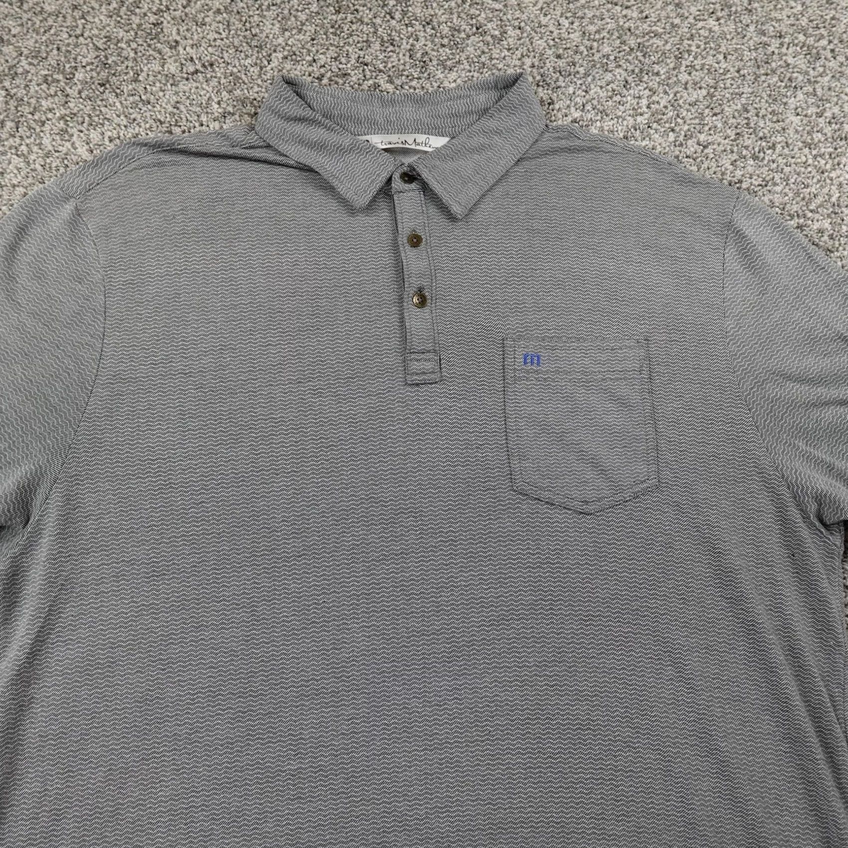 TravisMathew Travis Mathew Polo Shirt Mens XL Gray Performance Golf Lightweight Flex Stretch Shirt Size US XL / EU 56 / 4 - 3 Thumbnail