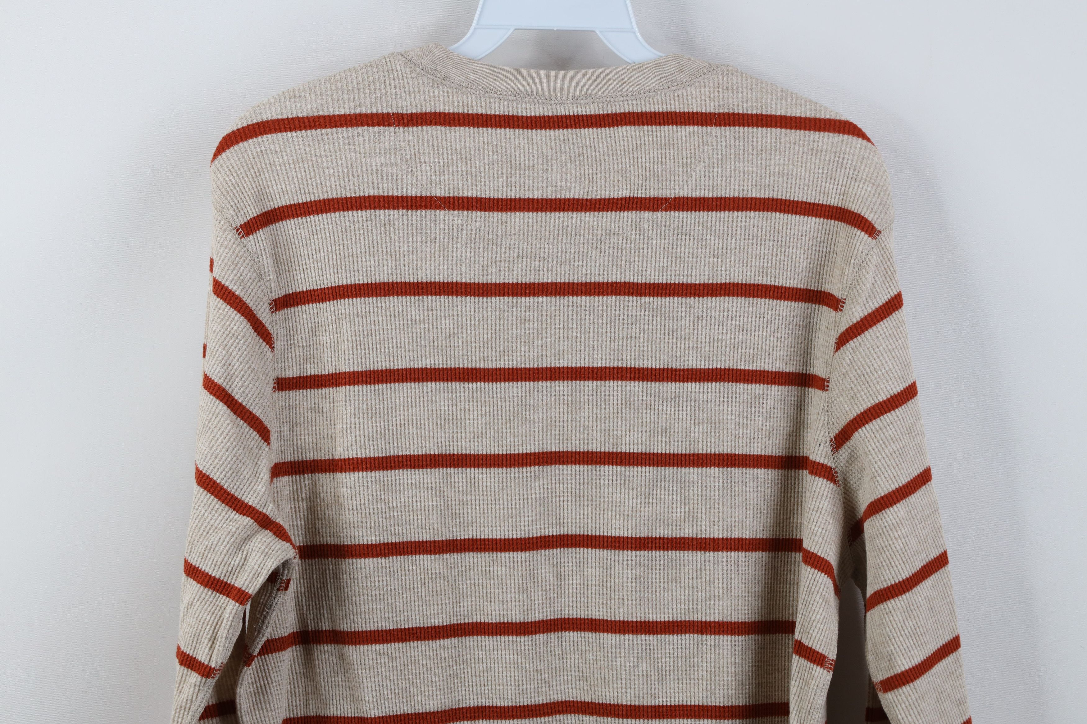 Gap Vintage Y2K Gap Waffle Knit Striped Long Sleeve T-Shirt Size US M / EU 48-50 / 2 - 9 Thumbnail