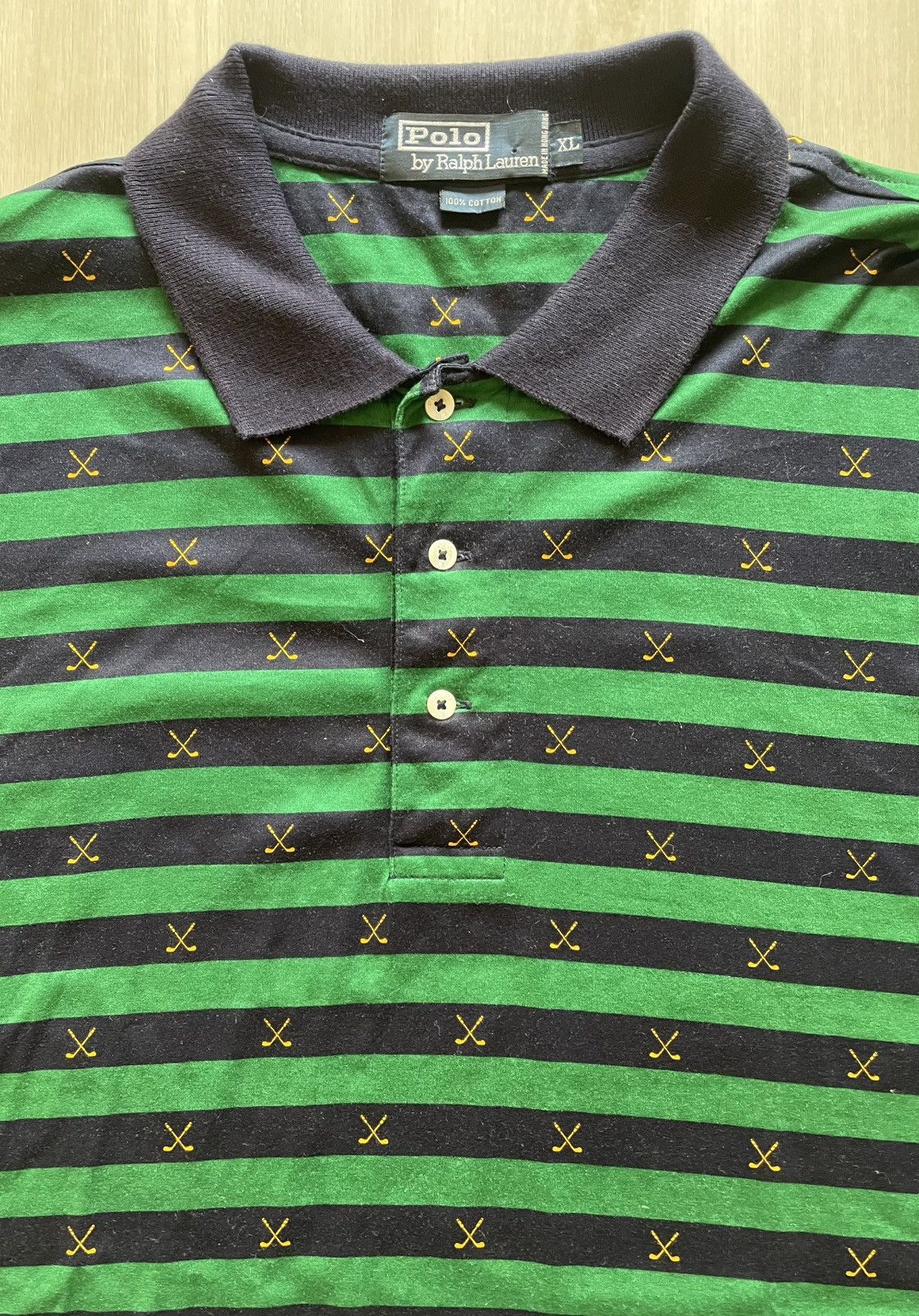 Polo Ralph Lauren Vintage Ralph Lauren Polo Golf Club Shirt All Over Print XL Size US XL / EU 56 / 4 - 2 Thumbnail
