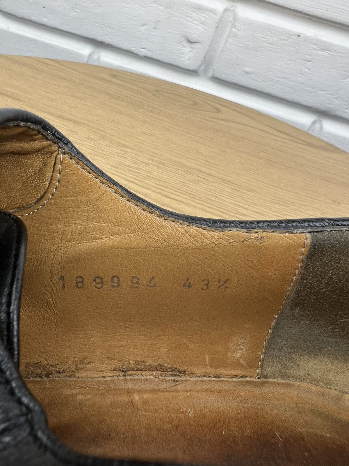 Gucci GUCCI Oxfords Leather Shoes Lace Up Back Logo Black Men’s Size US 10 / EU 43 - 22 Thumbnail
