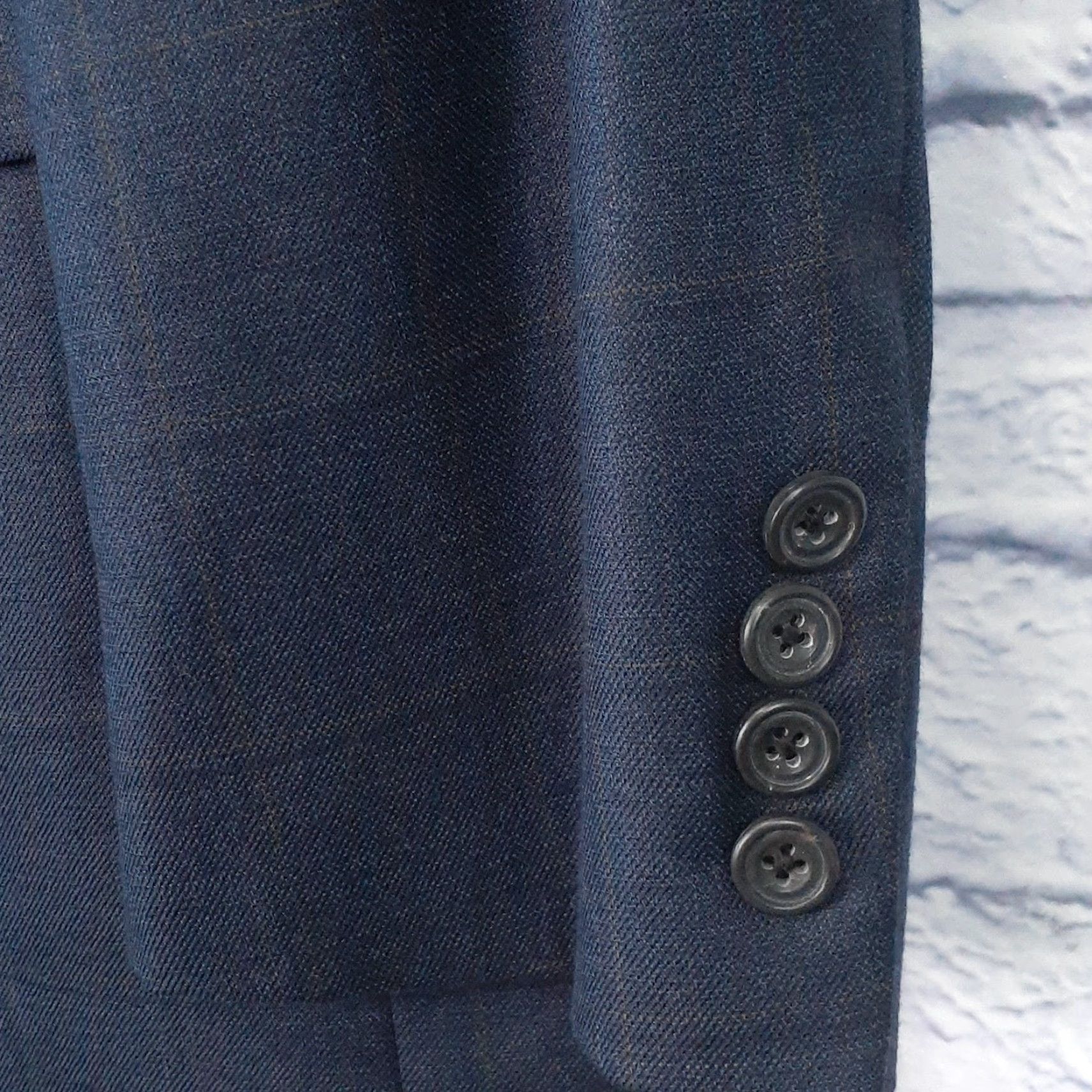 Vintage Hickey Freeman Sport Coat Blue Silk Wool Blend 2 Button Notch Lapel Long 44 Regular Men Size US S / EU 44-46 / 1 - 5 Thumbnail