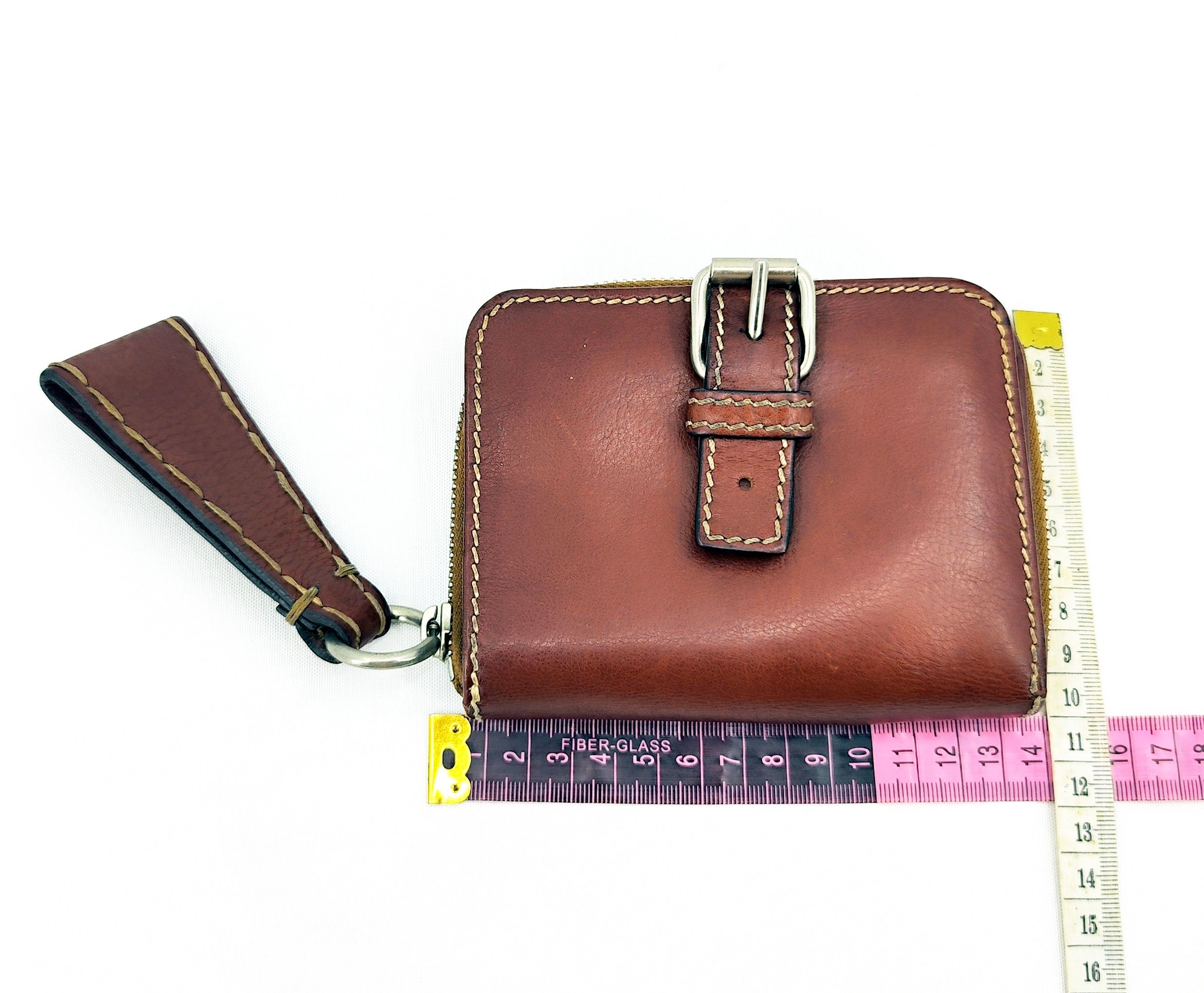 Chloe CHLOE brown leather bi fold wallet large zipper pull Size ONE SIZE - 15 Thumbnail