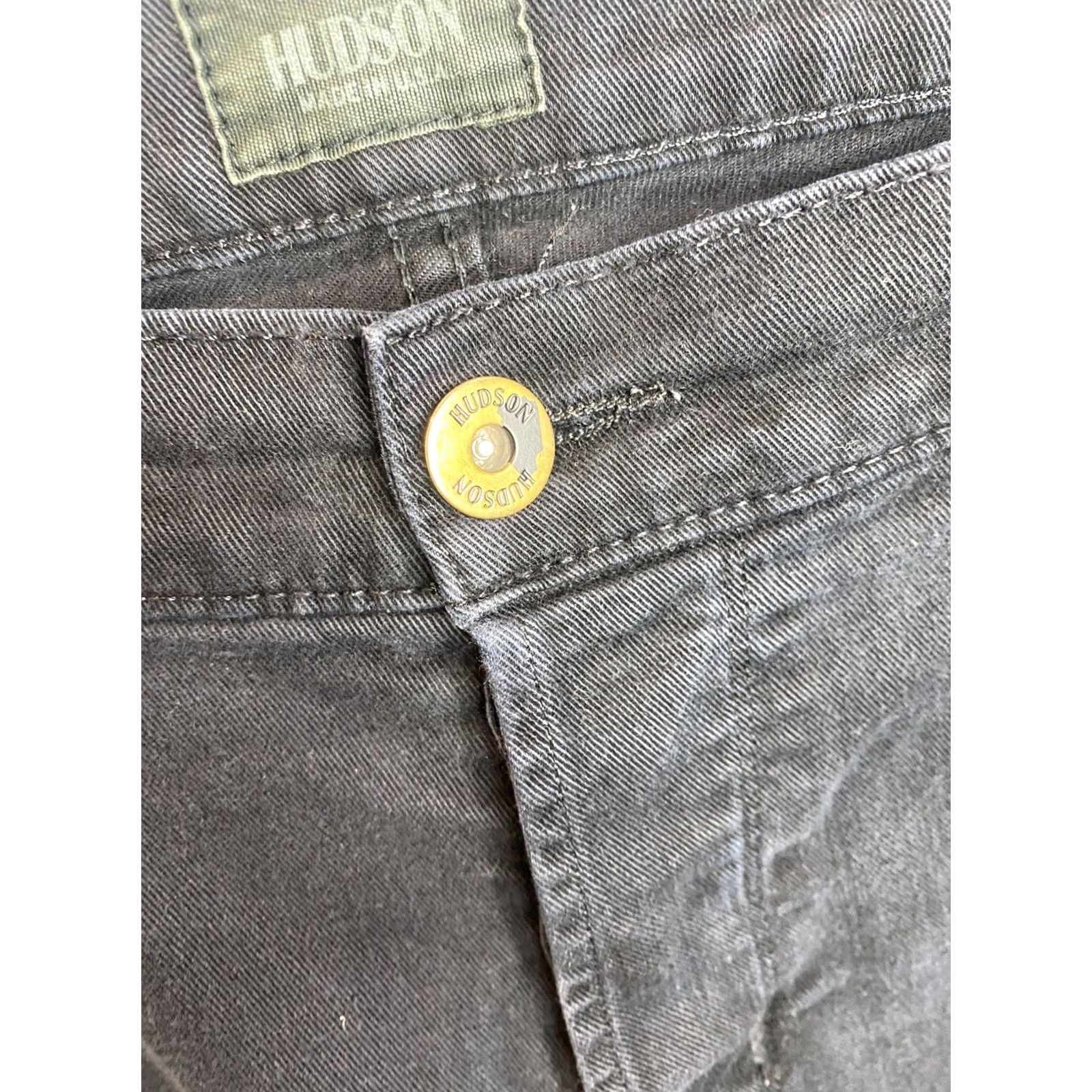 Hudson Hudson Byron Jeans Straight Leg Stretch Denim Black 40 Men Regular 28in 90s Style Shirt? Size US 40 / EU 56 - 5 Thumbnail