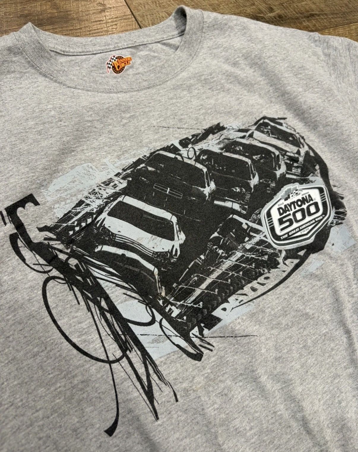 NASCAR Nascar Daytona 500 Double Sided Tee Grey Large Y2k Grunge 09 Size US L / EU 52-54 / 3 - 4 Thumbnail