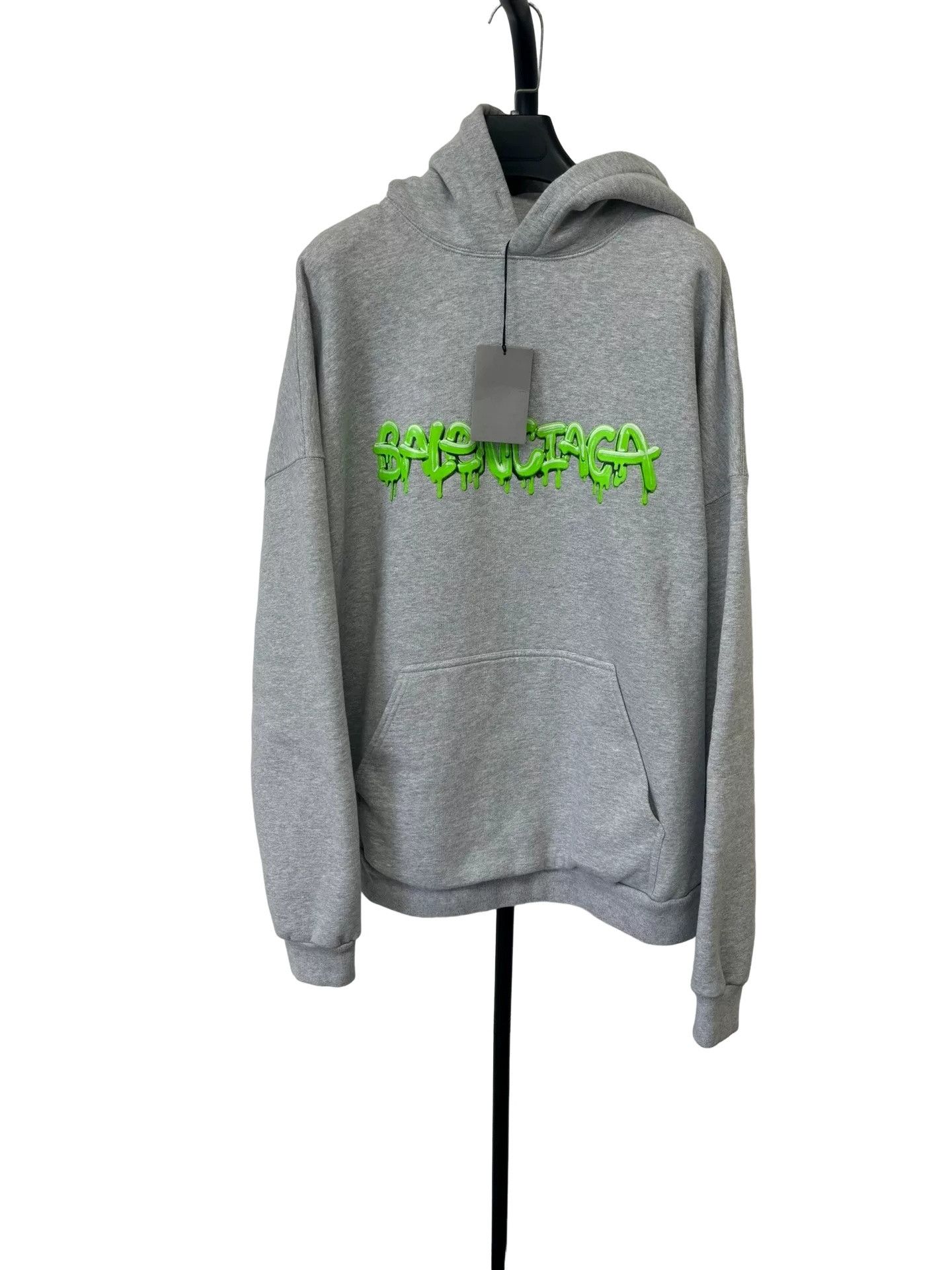 Balenciaga Balenciaga SS22 Slime Logo Fleece Hoodie Size 2 Size US M / EU 48-50 / 2 - 1 Thumbnail