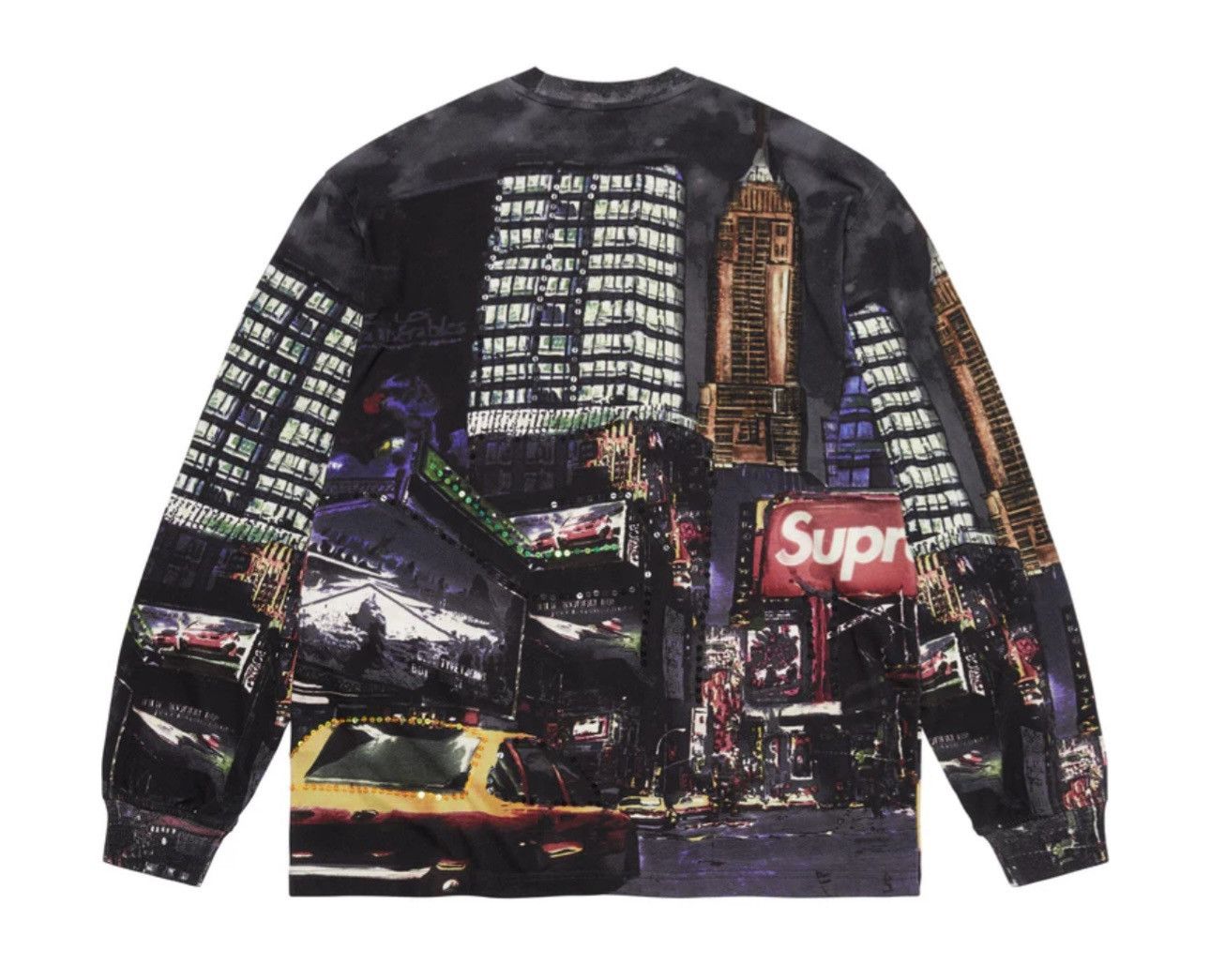 Supreme Supreme Skyline Sequin L/S Longsleeve Top Black Medium Size US M / EU 48-50 / 2 - 2 Thumbnail