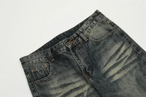 VIBE Distressed washed men's trendy straight flared jeans Size US 34 / EU 50 - 4 Thumbnail