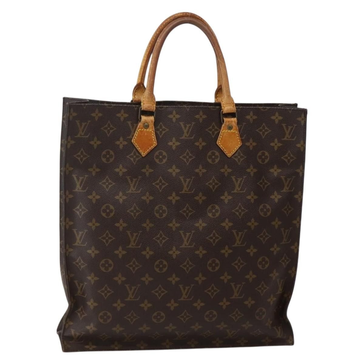 LOUIS VUITTON Monogram Sac Plat Hand Bag M51140