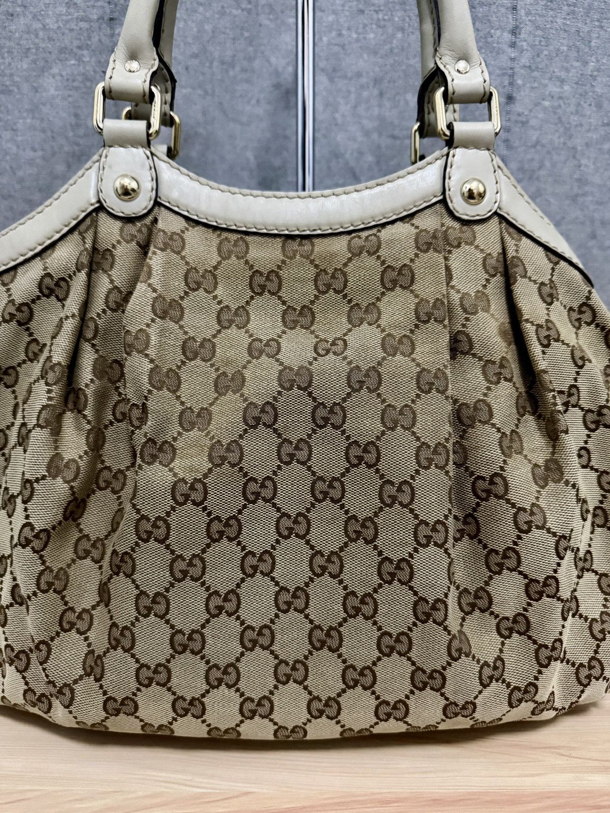 Gucci Vintage Gucci Sukey beige GG Canvas Size ONE SIZE - 9 Thumbnail