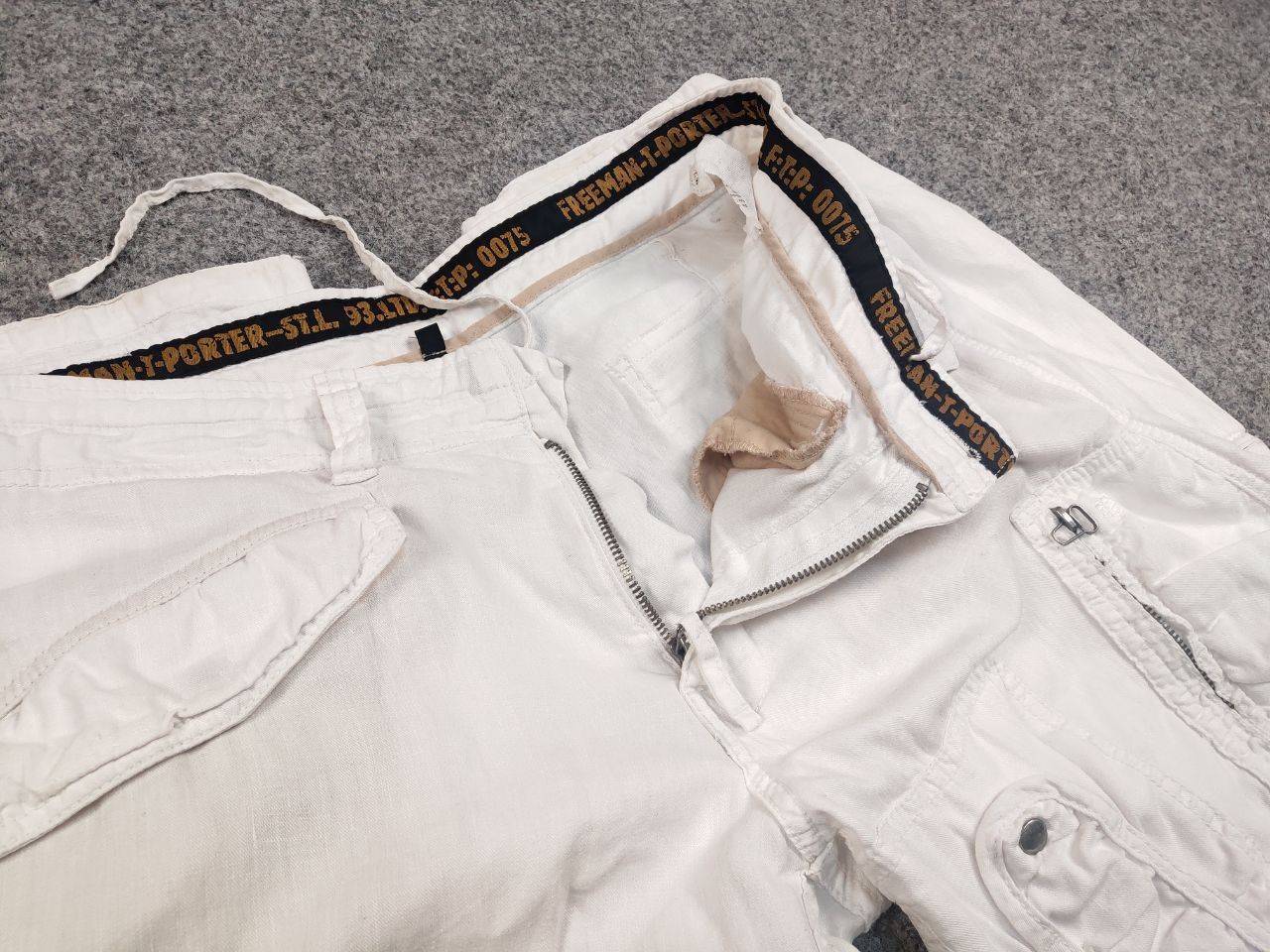 Freeman T. Porter Vintage Freeman T Porter Cargo Zip Linen Pants Y2k style Size US 34 / EU 50 - 13 Thumbnail