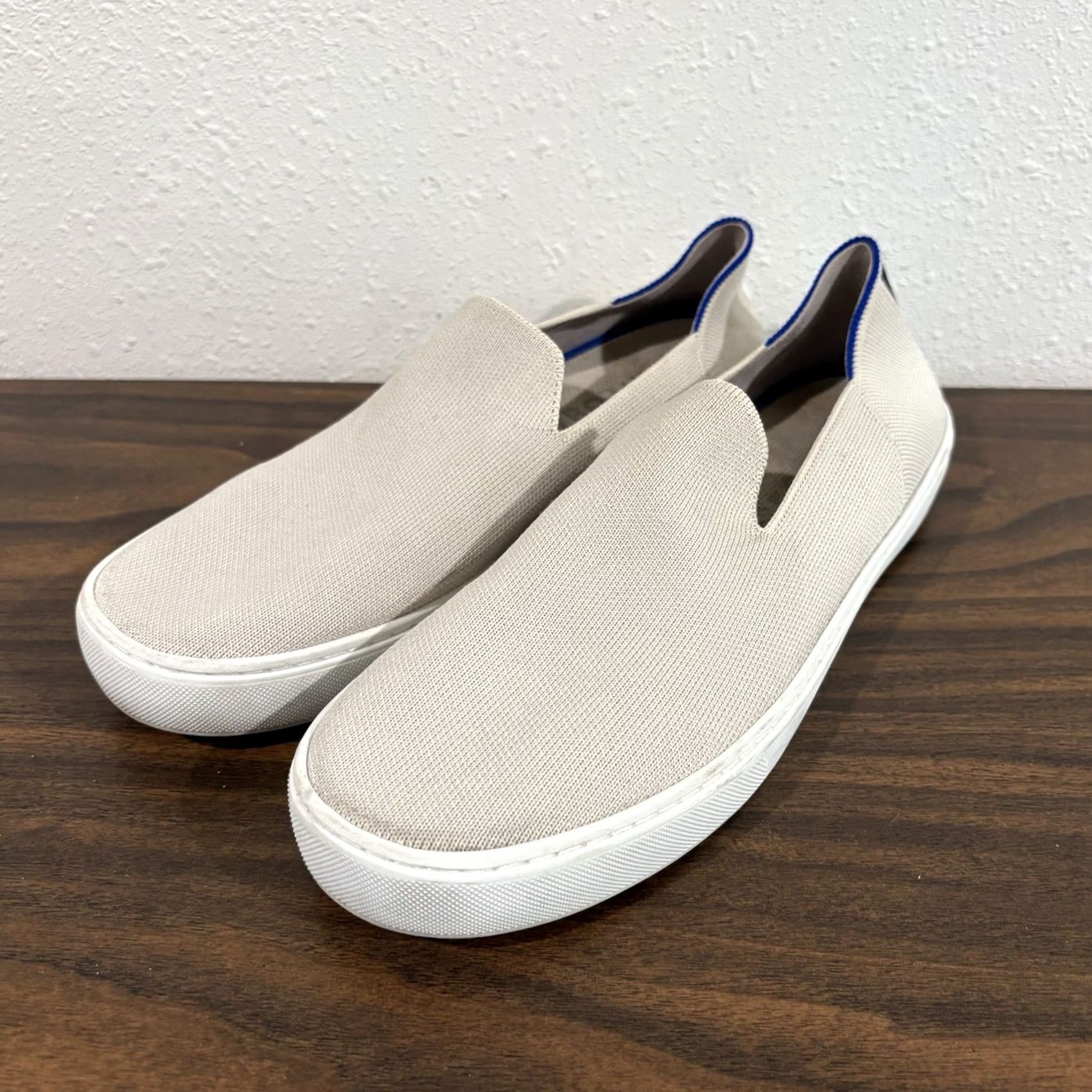 Rothy's Rothy's The Original Slip On Sneakers Sand White Size 11 Beige Loafers Shoes Flat Women's Casual Workwear Size US 9 / IT 39 - 4 Thumbnail