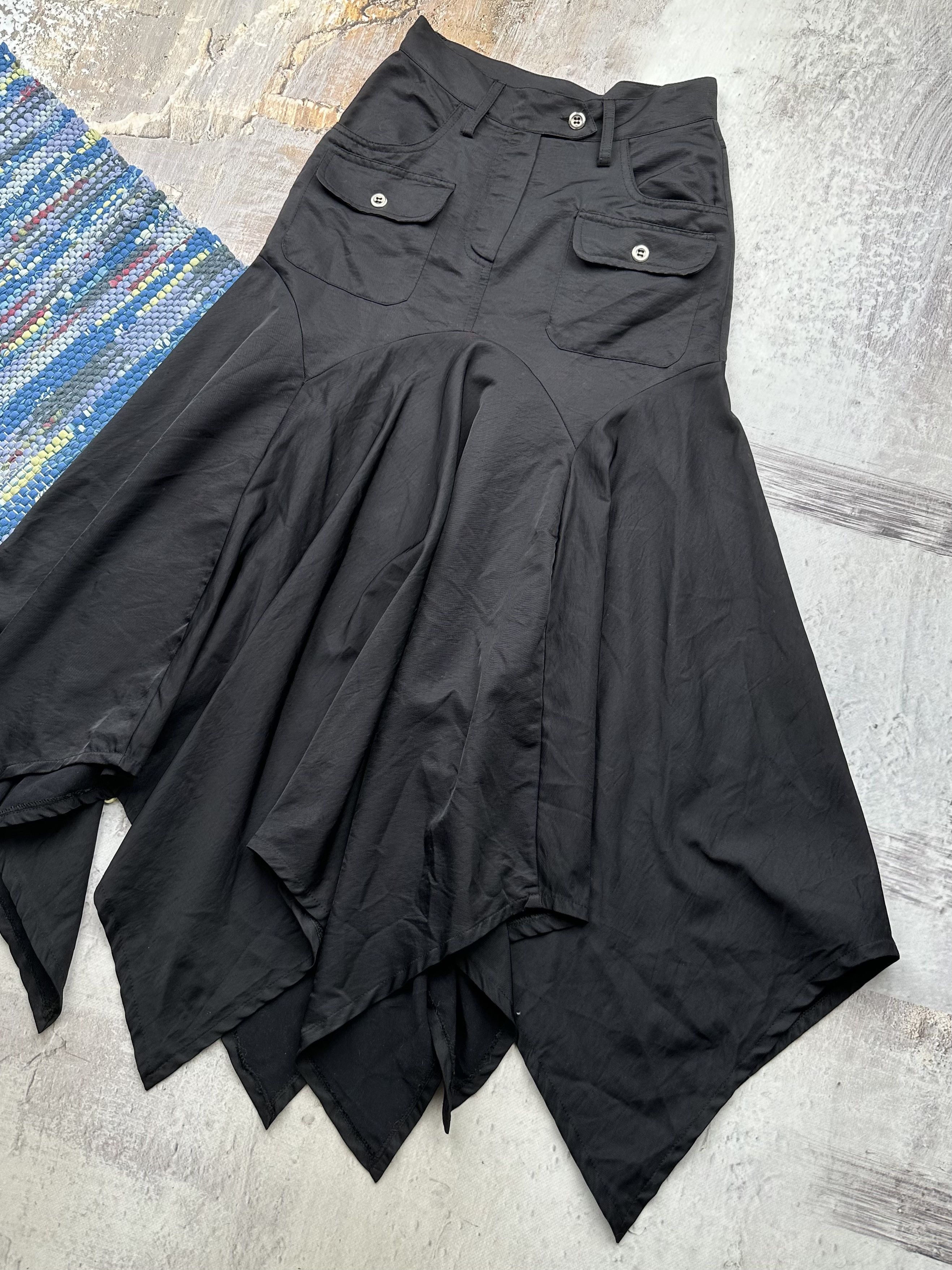 Japanese Brand Vintage Asymmetry Super Flare Skirt A491(350) Size 25" / US 0 / IT 36 - 3 Thumbnail