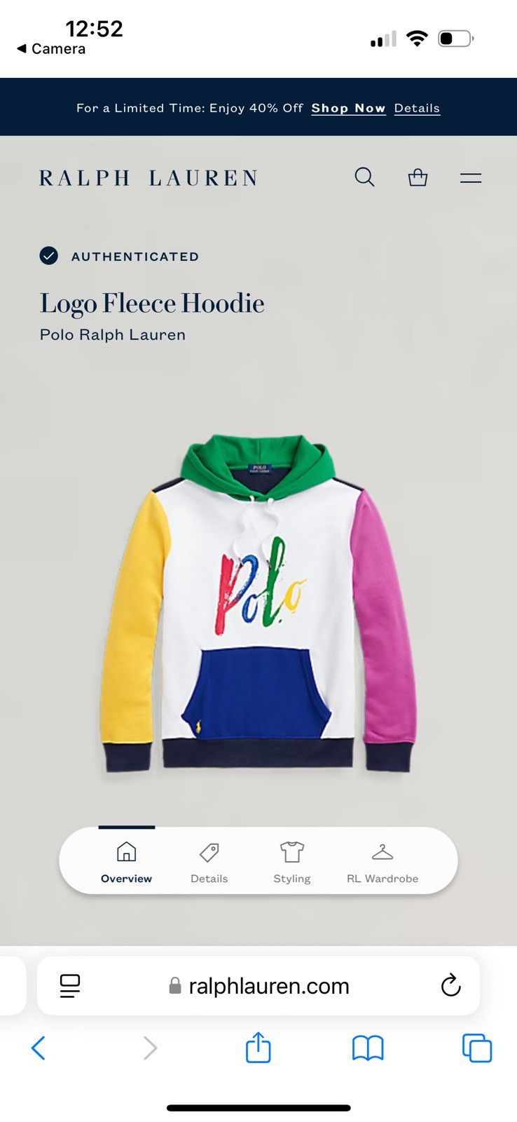 Polo Ralph Lauren Polo logo multicolor paint fleece hoodie Size US L / EU 52-54 / 3 - 1 Thumbnail