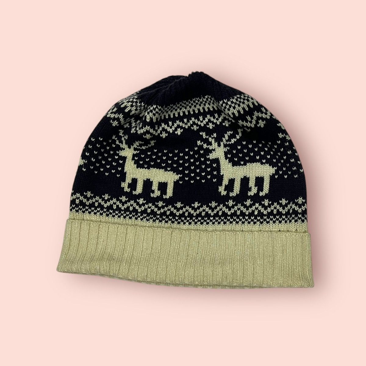 Japanese Brand × Jun Takahashi × Uniqlo VINTAGE UNIQLO DEERS KNITTED CUFFS BEANIE Size ONE SIZE - 18 Thumbnail