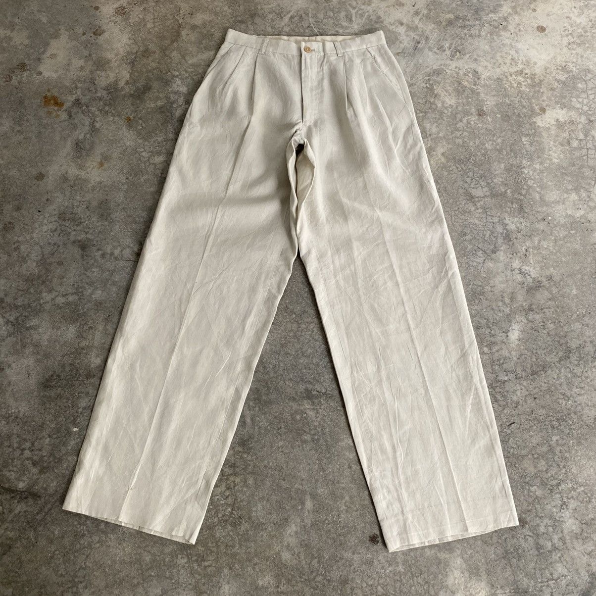 Issey Miyake 1980’s Issey Miyake Linen Pleated Baggy Trouser Pants Size US 28 / EU 44 - 3 Thumbnail