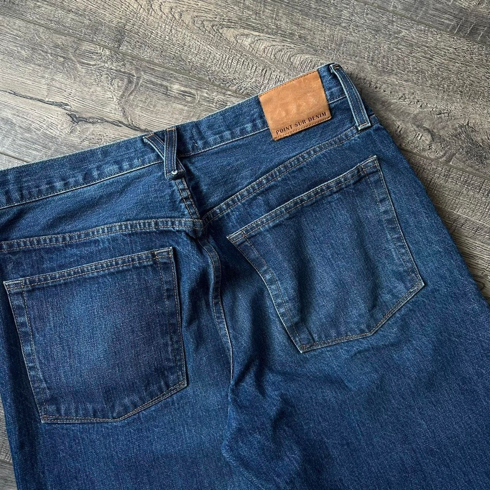 J.Crew × Vintage Dark Blue Indigo PointSur Straight Baggy Selvedge Denim Jean Size US 30 / EU 46 - 8 Thumbnail