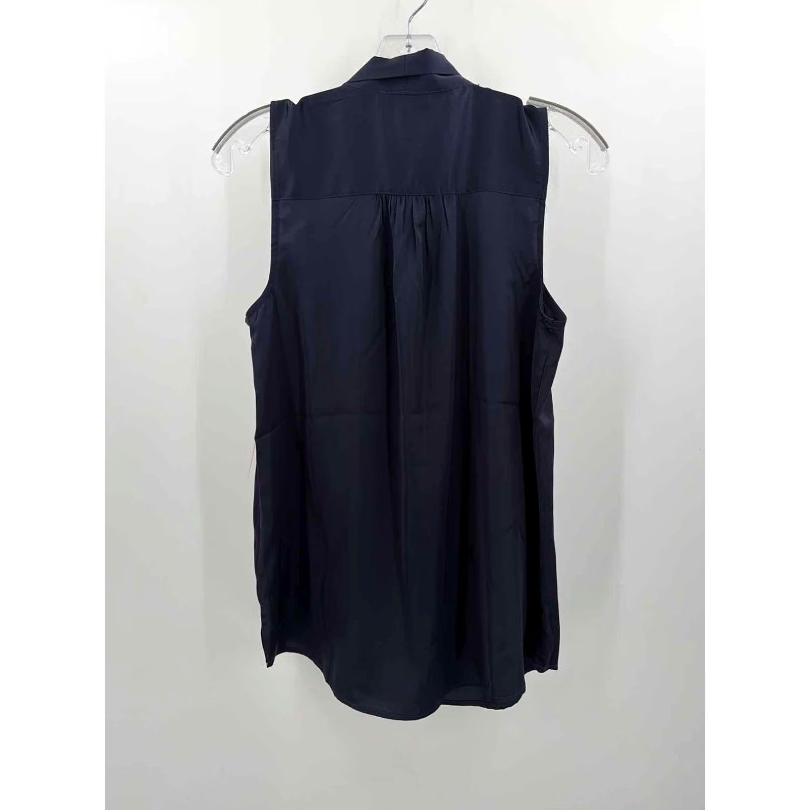 Vintage Maison d' Amelie Blouse Size Small Navy Sleeveless Pre-Owned Size S / US 4 / IT 40 - 2 Thumbnail