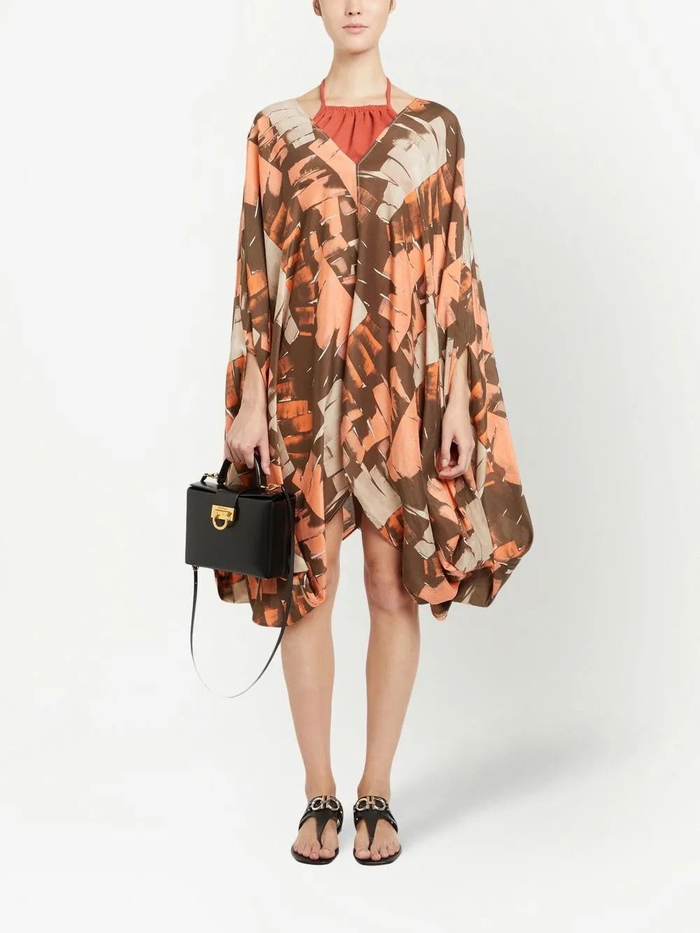 Salvatore Ferragamo o1y0326 Mini Dress in Multicolor Size L / US 10 / IT 46 - 2 Thumbnail
