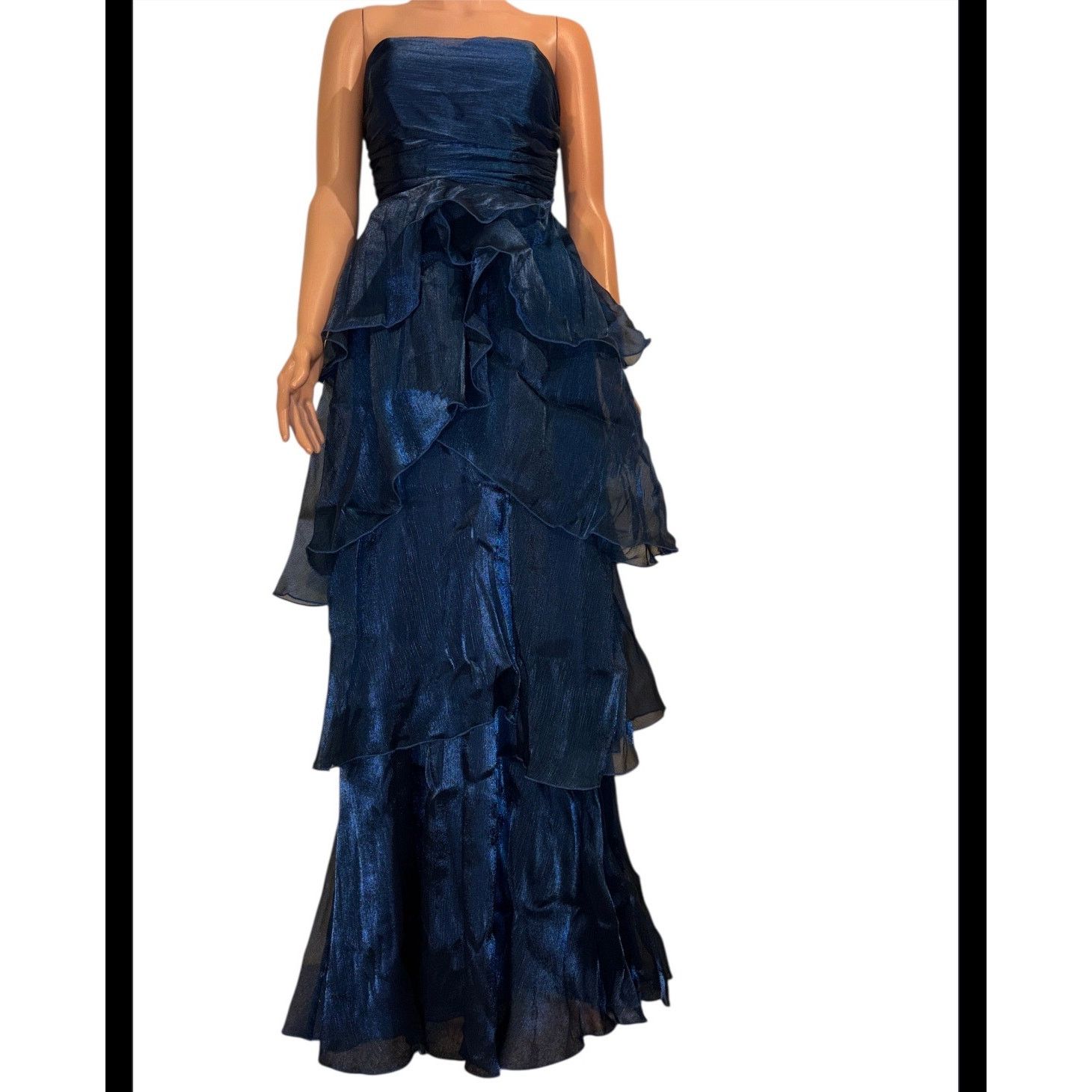 The Unbranded Brand Lucy In The Sky Strapless Ruffle Maxi Dress Size 5 Size XS / US 0-2 / IT 36-38 - 2 Thumbnail