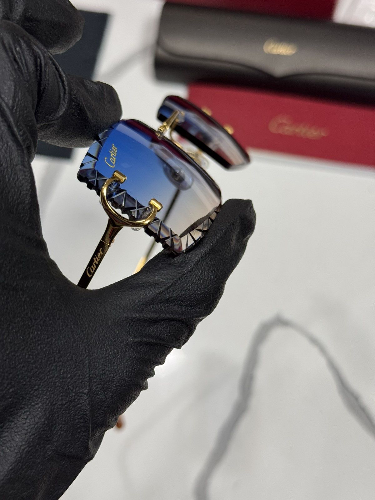 Cartier Cartier CT00920 001 Big C Frames w/ Custom Diamond Cut Lens Size ONE SIZE - 22 Thumbnail