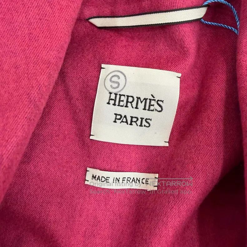 Hermes Hermes Mauve Color Block Notched Collar Cashmere Wool Silk Size S / US 4 / IT 40 - 3 Thumbnail