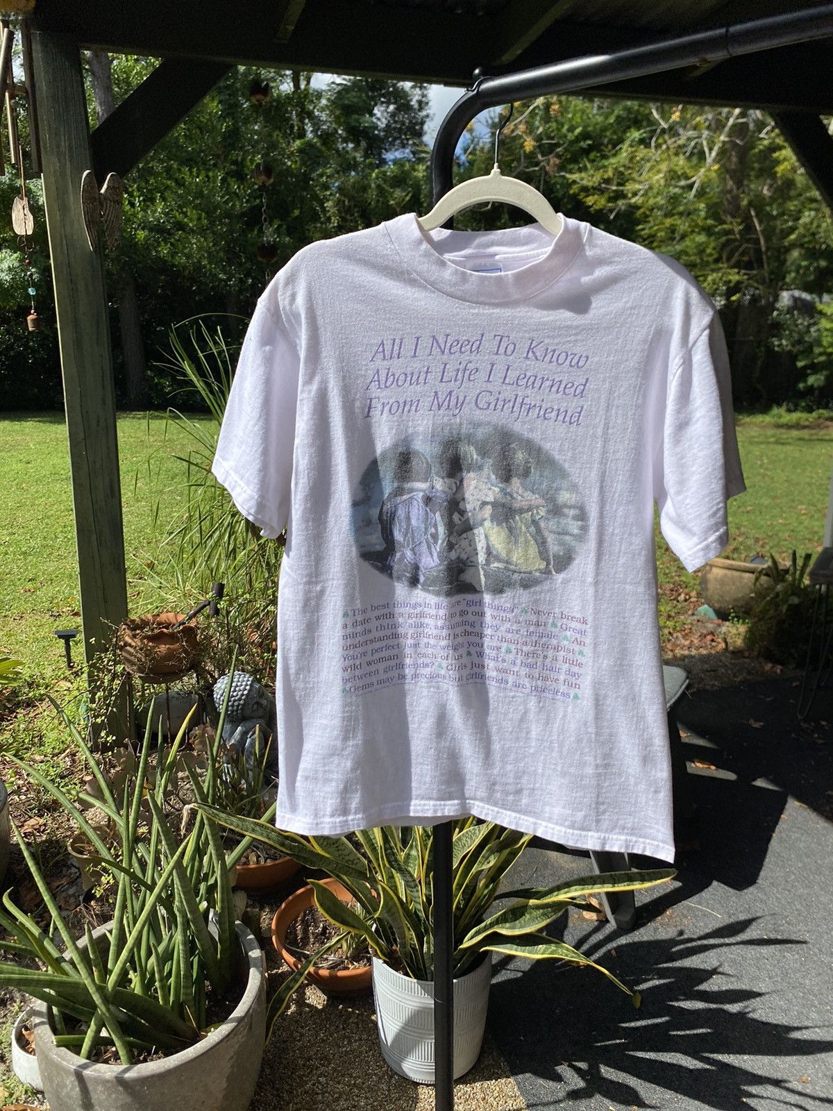 Other Vintage 90s White Girlfriend Quote Graphic Print Tee Medium Size US M / EU 48-50 / 2 - 2 Thumbnail