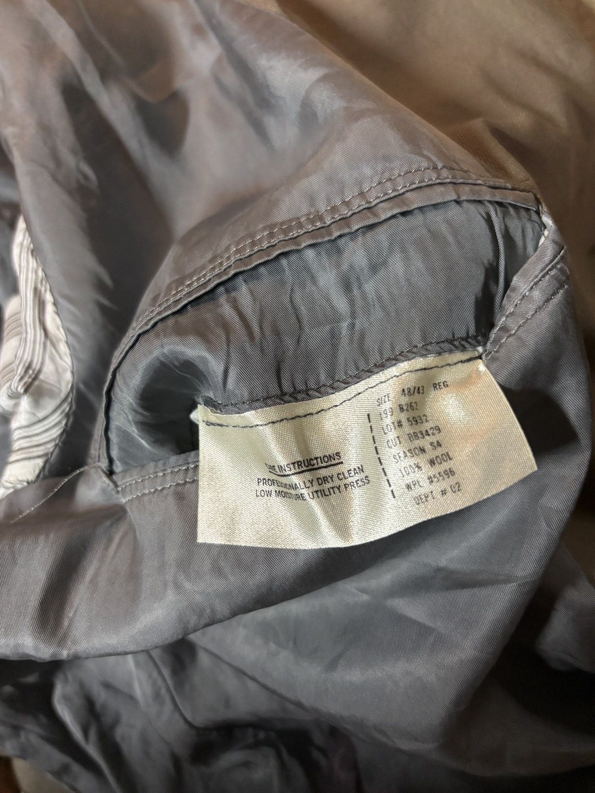 Brooks Brothers VTG 90s Brooks Brother Blazer Wool Jacket Taupe Brown Gray Size 48R - 7 Thumbnail